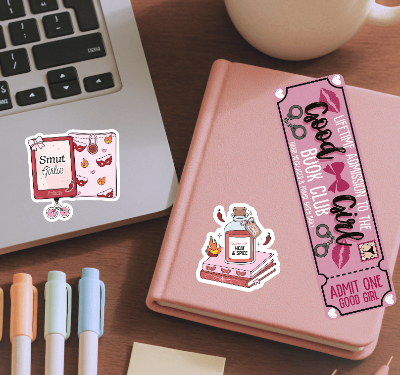 Smut Girlie Stickers and Bookmark Bundle - Awfullynerdy.co