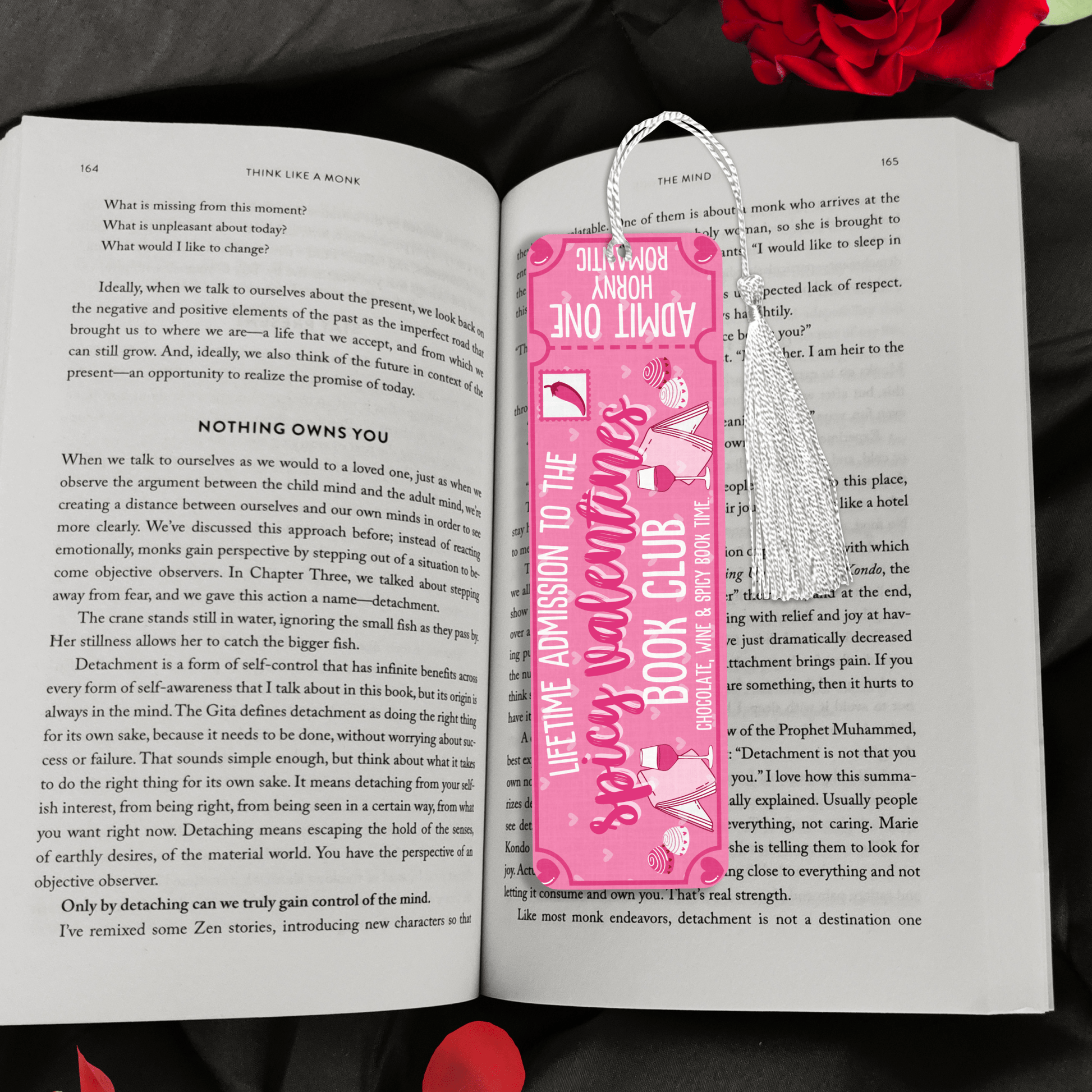 Spicy Valentine Book Club Cardstock Bookmark - Awfullynerdy.co