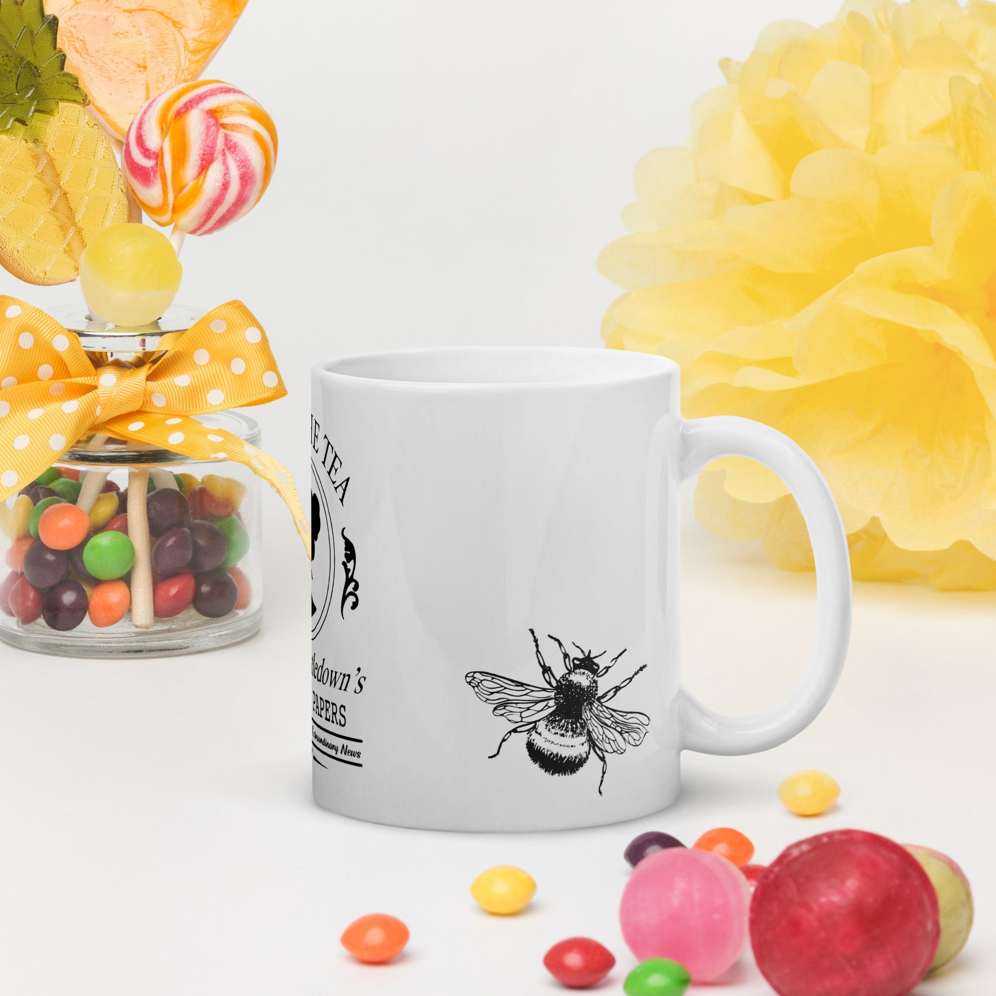 Spill The Tea Lady Whistledown White glossy mug - Awfullynerdy.co