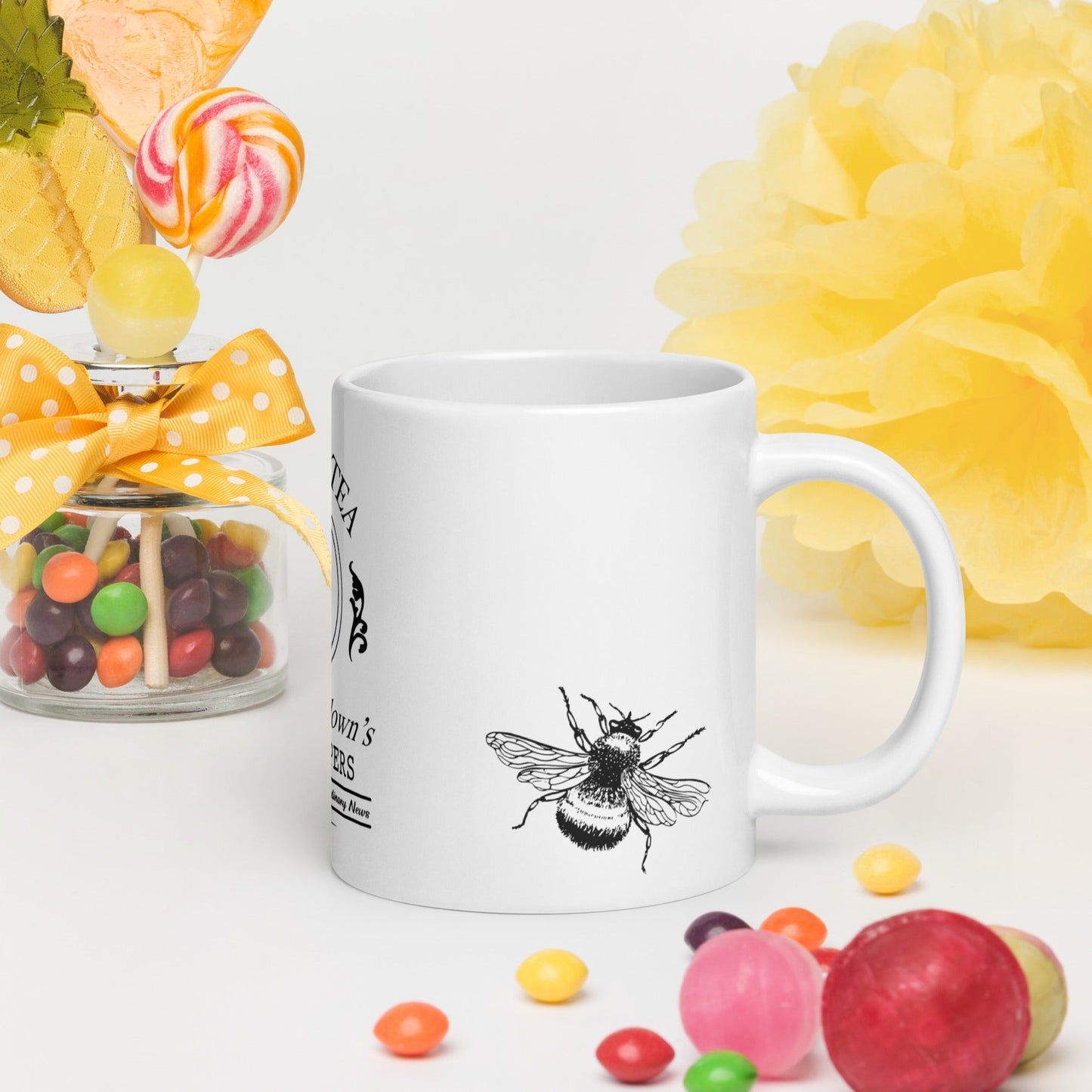 Spill The Tea Lady Whistledown White glossy mug - Awfullynerdy.co