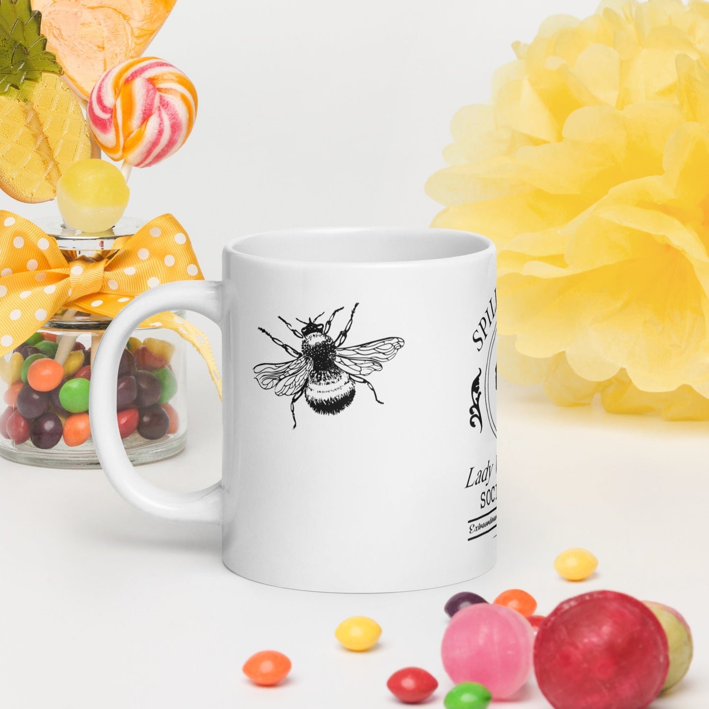 Spill The Tea Lady Whistledown White glossy mug - Awfullynerdy.co