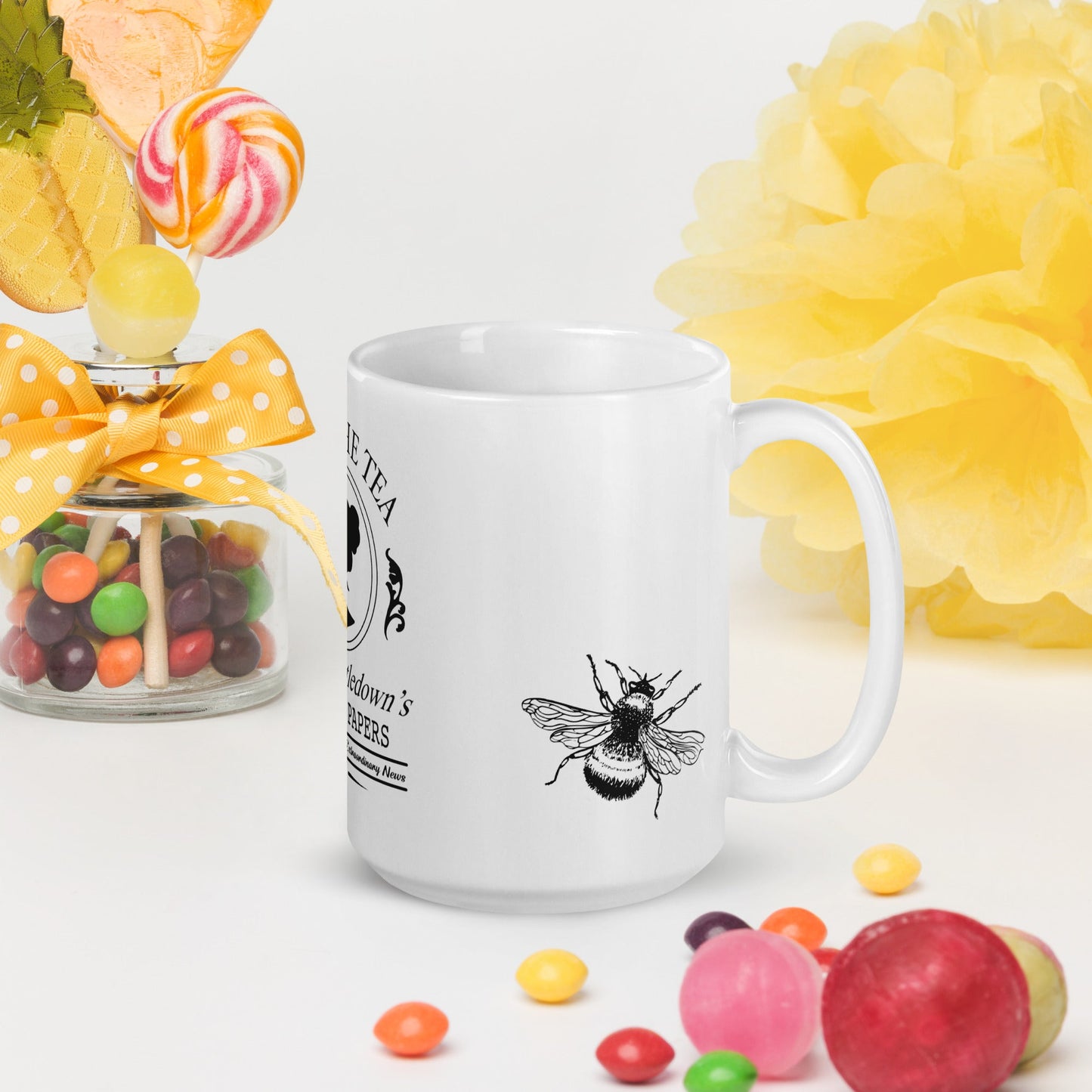 Spill The Tea Lady Whistledown White glossy mug - Awfullynerdy.co