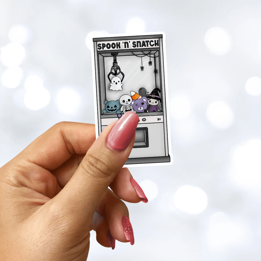 Spook ‘n’ Snatch Claw Machine Sticker - Awfullynerdy.co