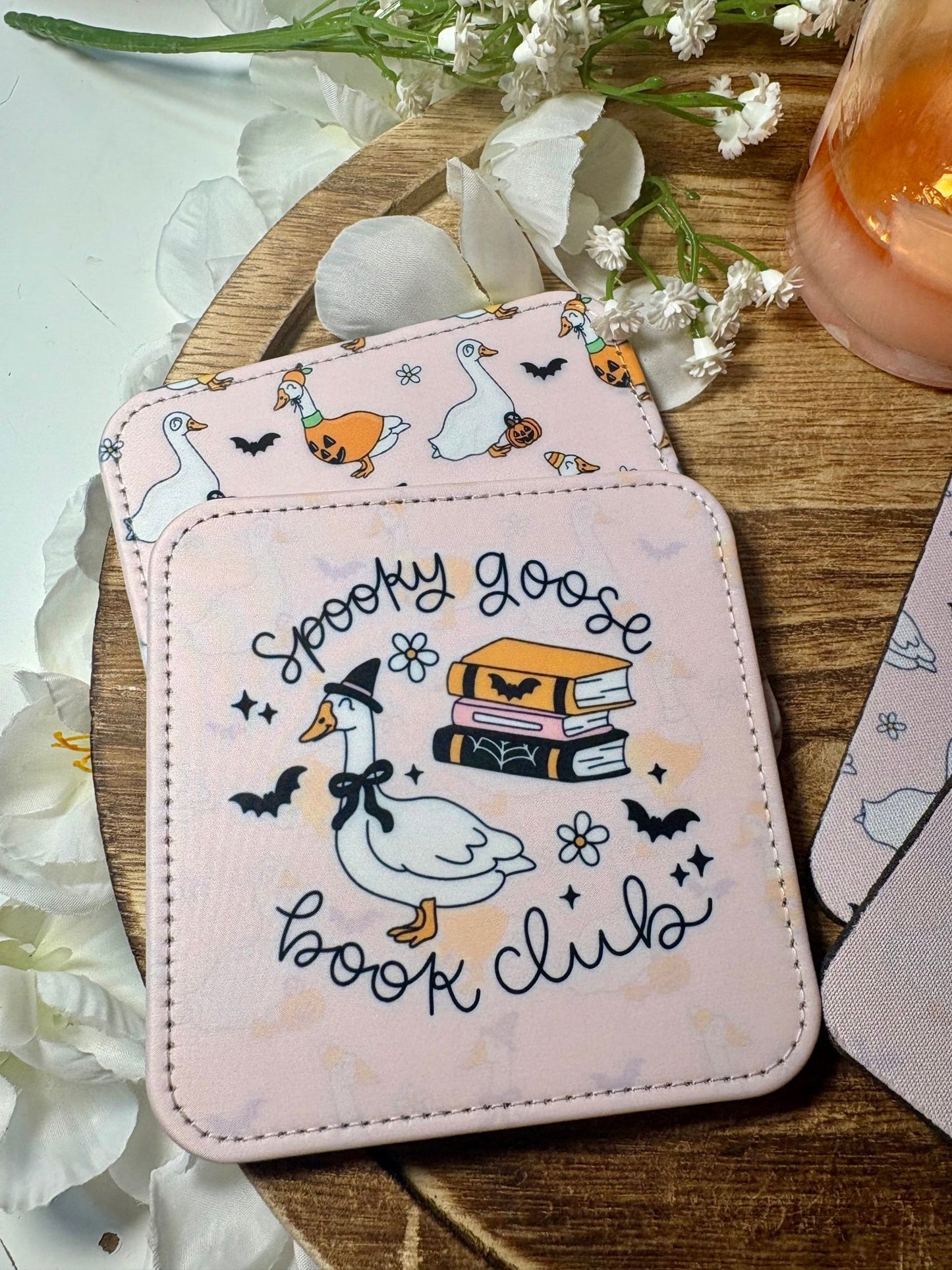 Spooky Goose Book Club Coasters - Set of 2 - Awfullynerdy.co