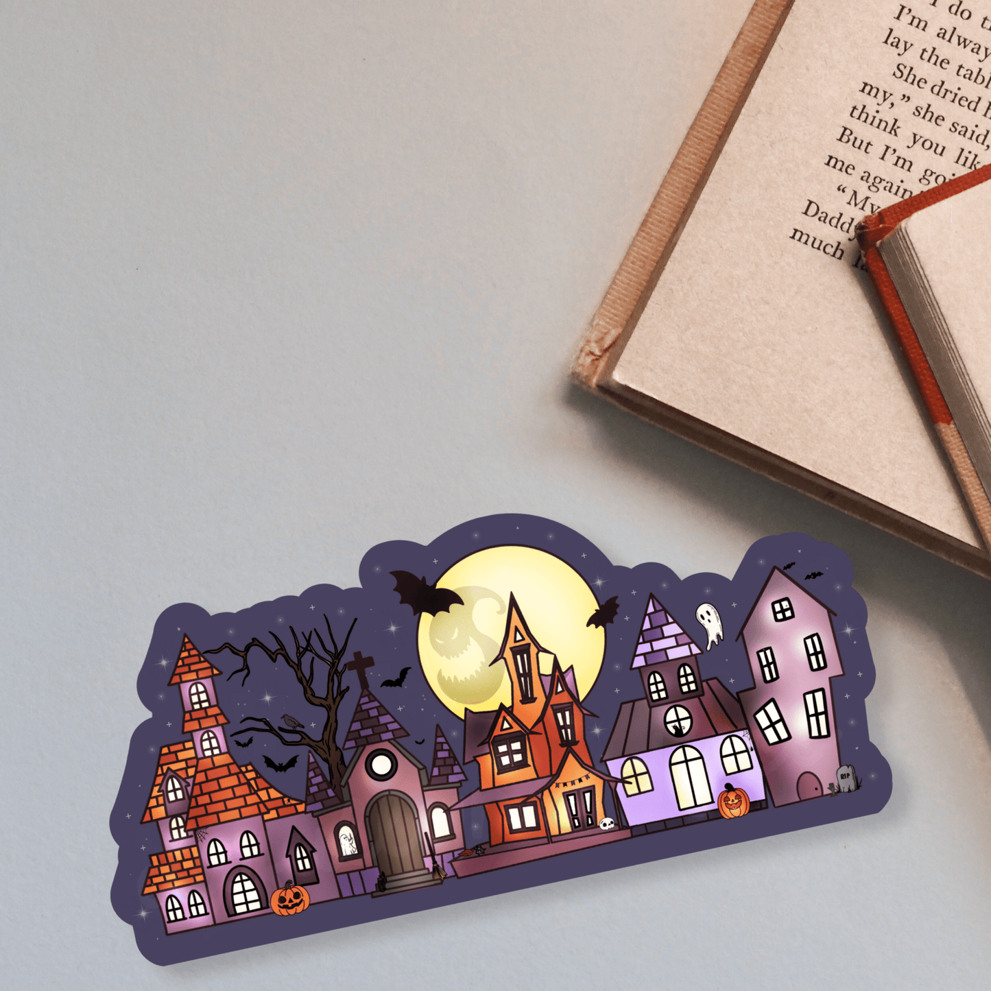 Spooky Haunted House Bookmark - Awfullynerdy.co