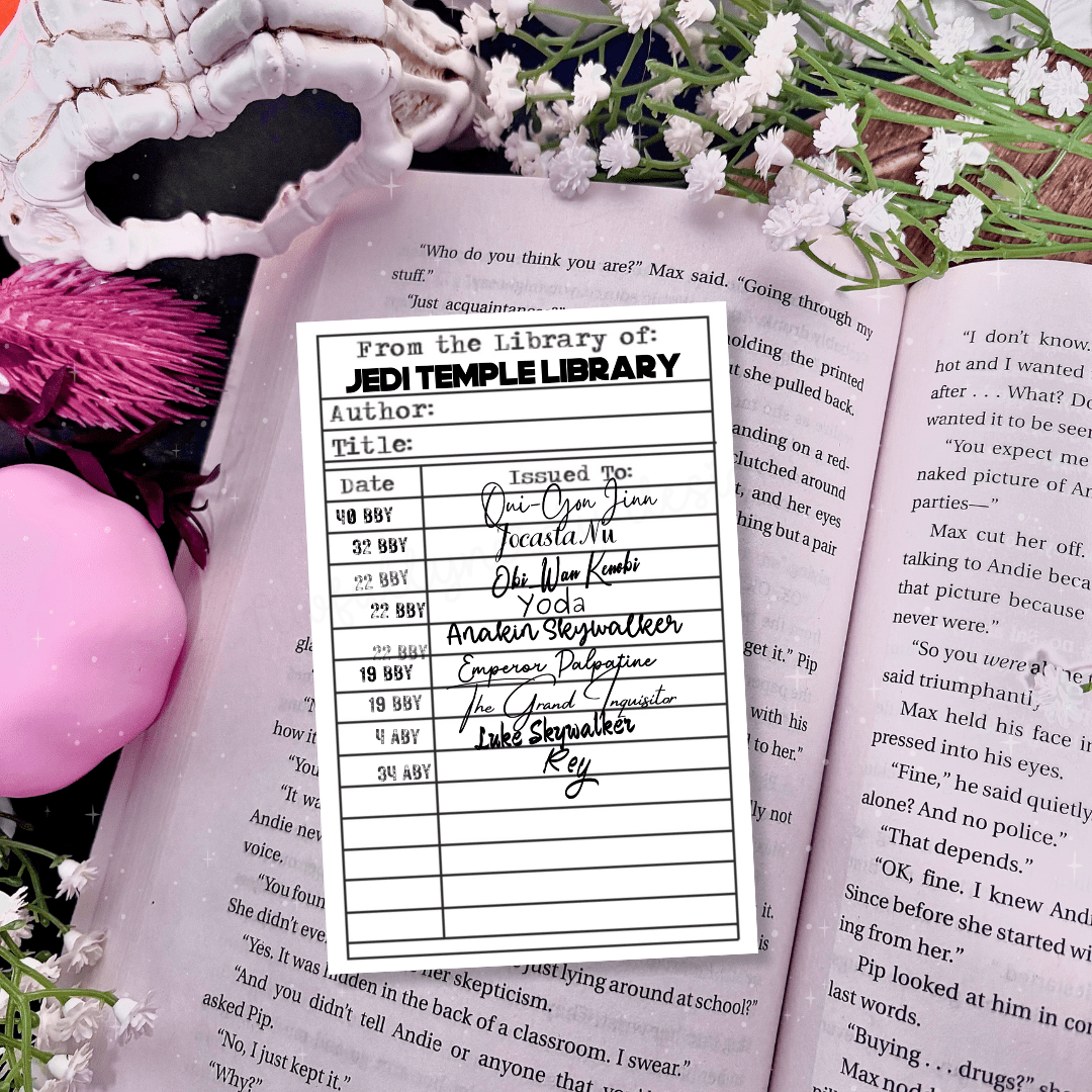 Star Wars Inspired Library Borrow Card Bookmark - Awfullynerdy.co