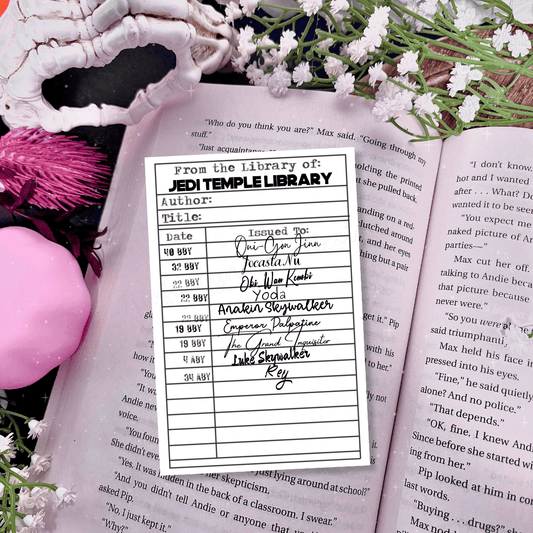 Star Wars Inspired Library Borrow Card Bookmark - Awfullynerdy.co