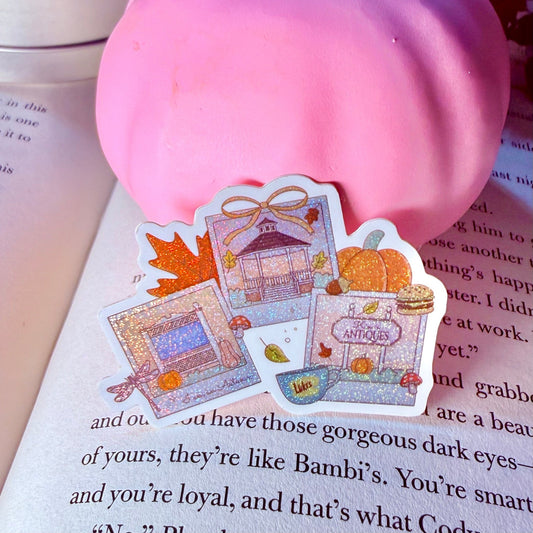 Stars Hollow Photos Crushed Glitter Sticker - Awfullynerdy.co