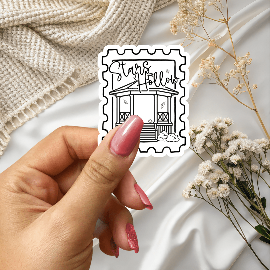 Stars Hollow Stamp Sticker - Awfullynerdy.co