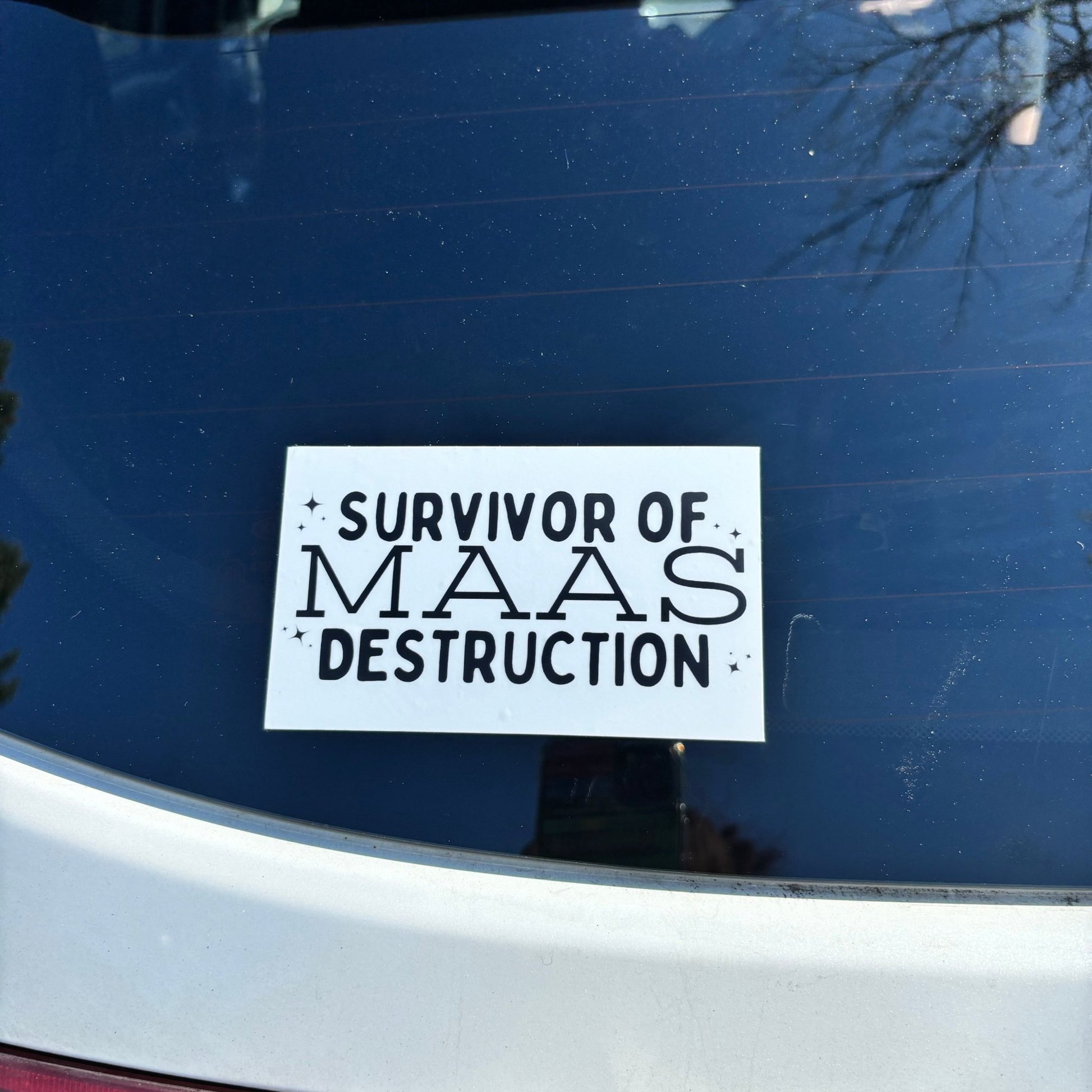 Survivor of MAAS Destruction Bumper Sticker - Awfullynerdy.co