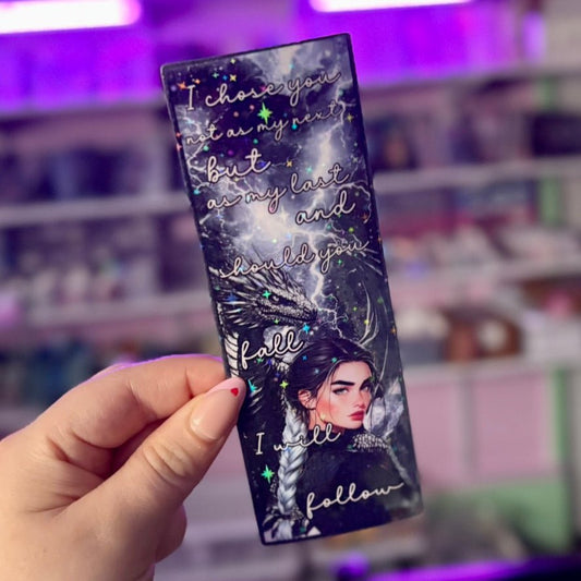 Tairn and Violet Fourth Wing Inspired Sparkle Star Bookmark - Awfullynerdy.co
