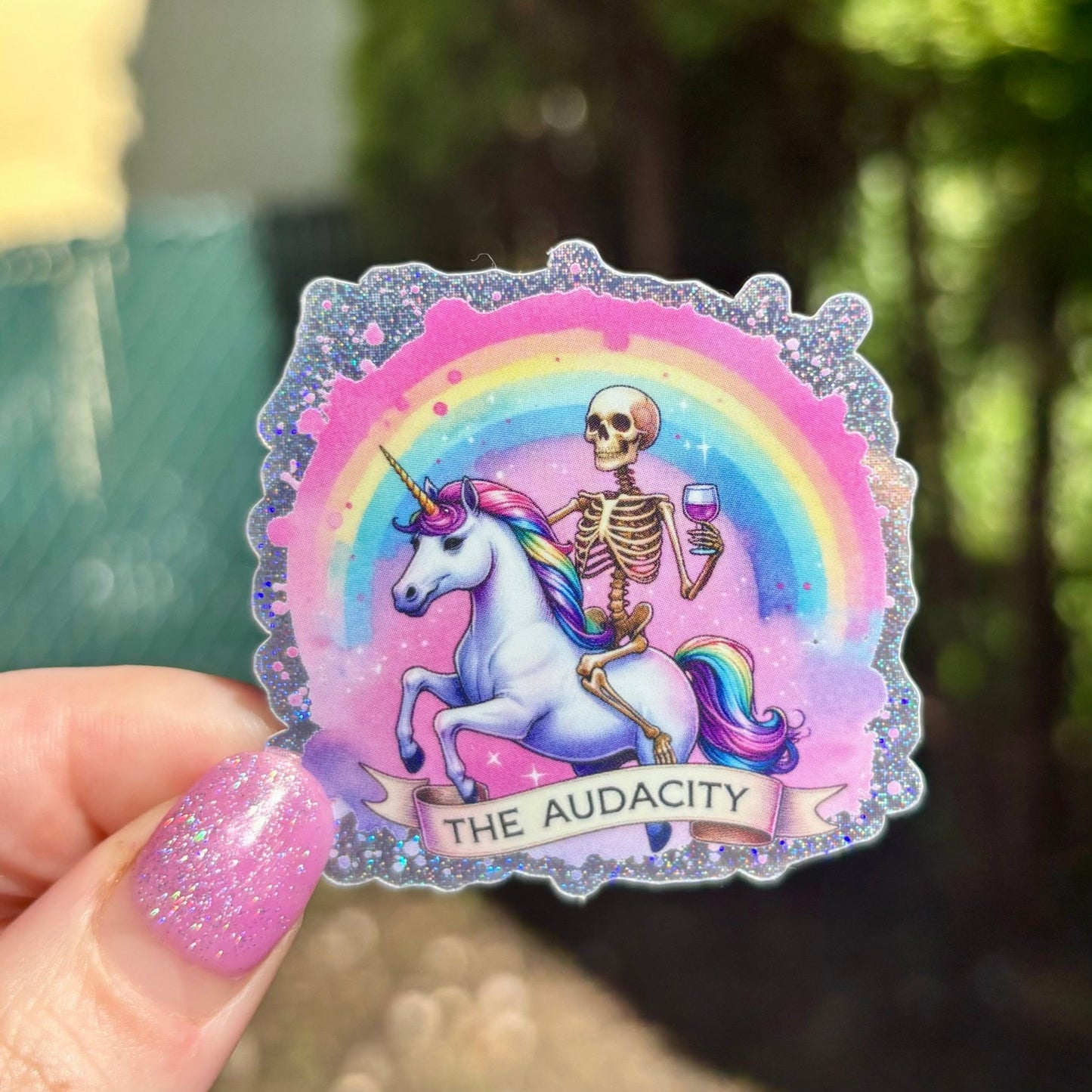 The Audacity Glitter Sticker - Awfullynerdy.co