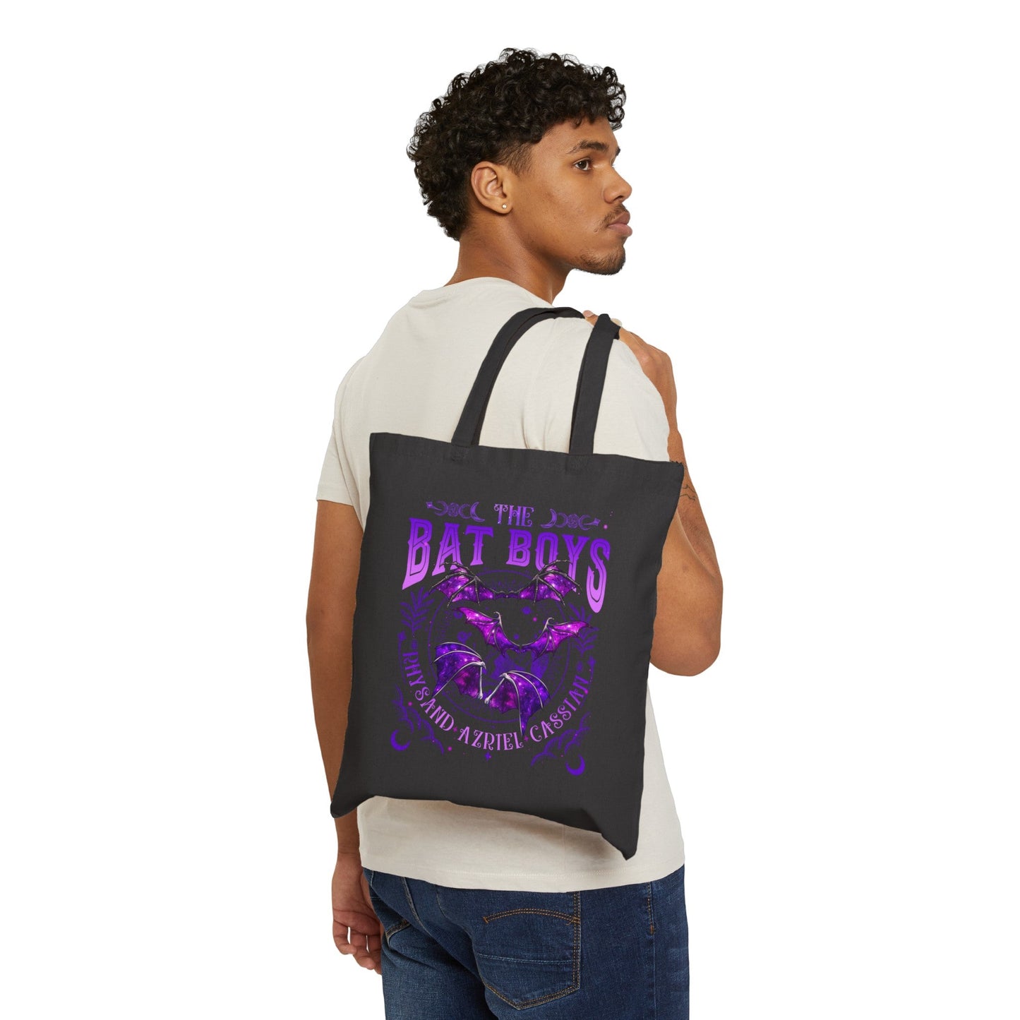 The Bat Boys Purple Cotton Canvas Tote Bag - Awfullynerdy.co
