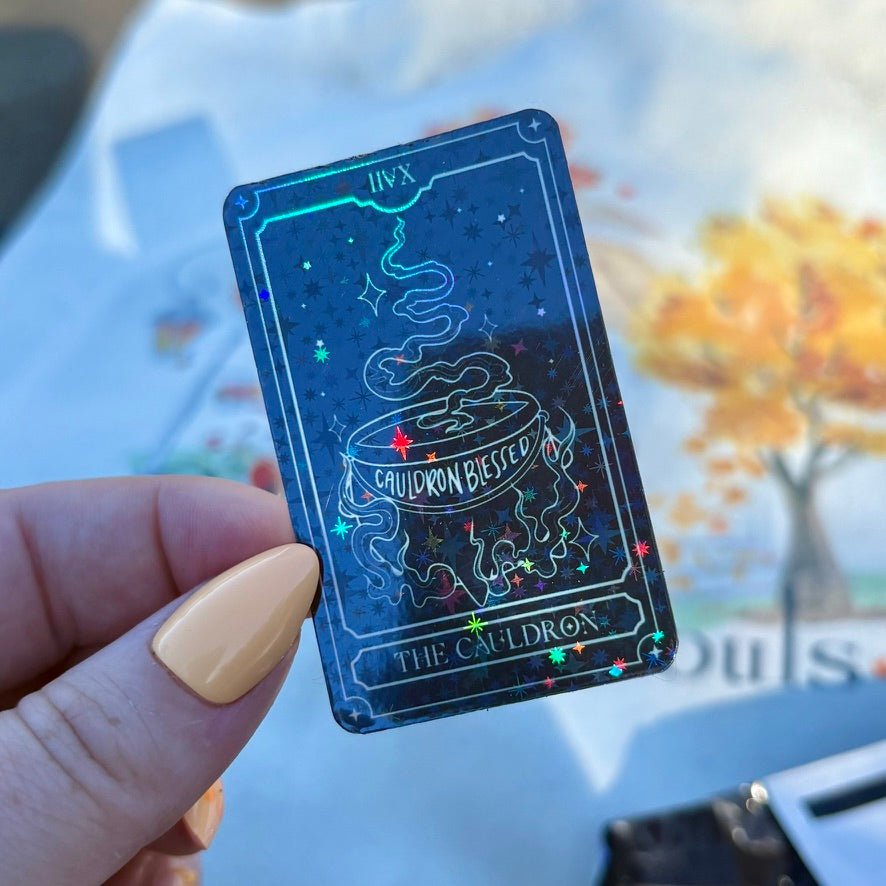 The Cauldron Tarot Card Holographic Sticker - Awfullynerdy.co