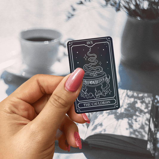 The Cauldron Tarot Card Holographic Sticker - Awfullynerdy.co