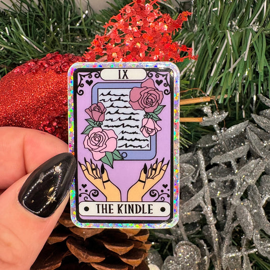 The Kindle Tarot Card Glitter Sticker - Awfullynerdy.co