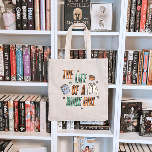 The Life of a Book Girl Sublimated Canvas Tote Bag - Awfullynerdy.co