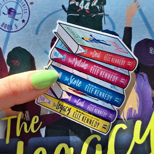 The Off - Campus Series The Deal Bookstack Sticker - Awfullynerdy.co