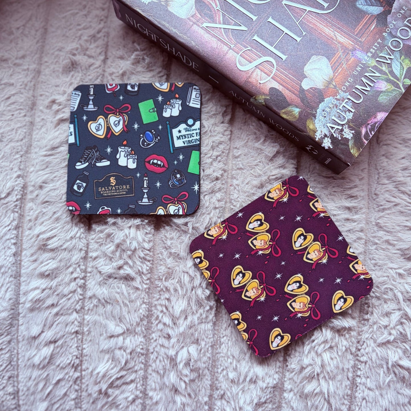 The Vampire Diaries Coaster Set - 2 Coasters - Awfullynerdy.co