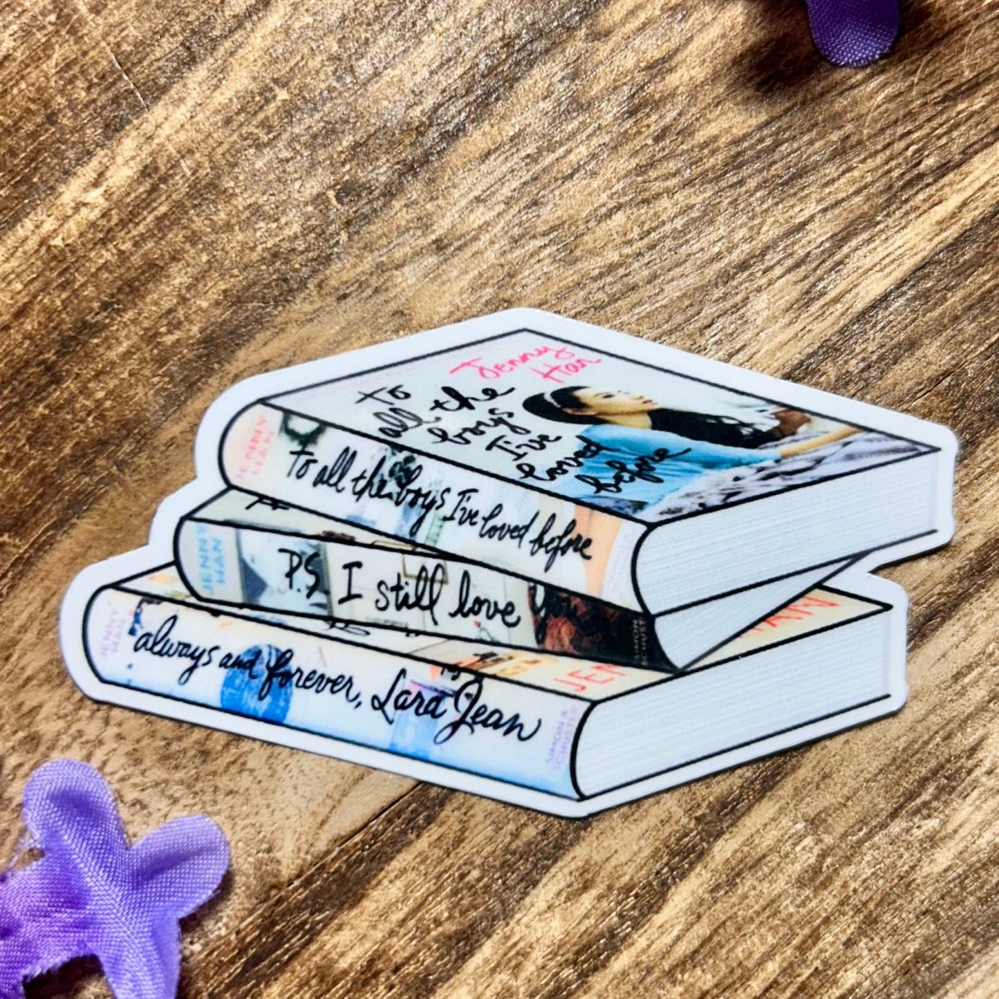 To the Boys I’ve Loved Before Book Stack Sticker - Awfullynerdy.co