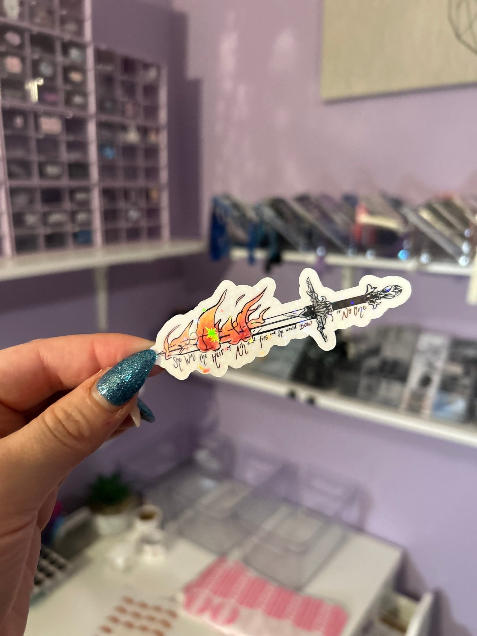 TOG Ash and Fire Sword Sticker - Awfullynerdy.co