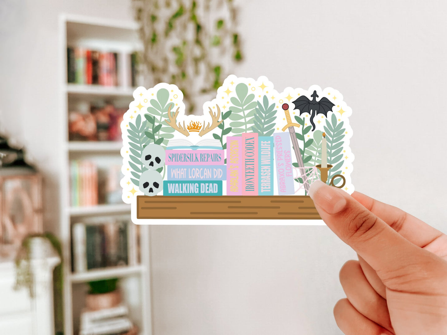 TOG Series Bookshelf Glitter Sticker - Awfullynerdy.co