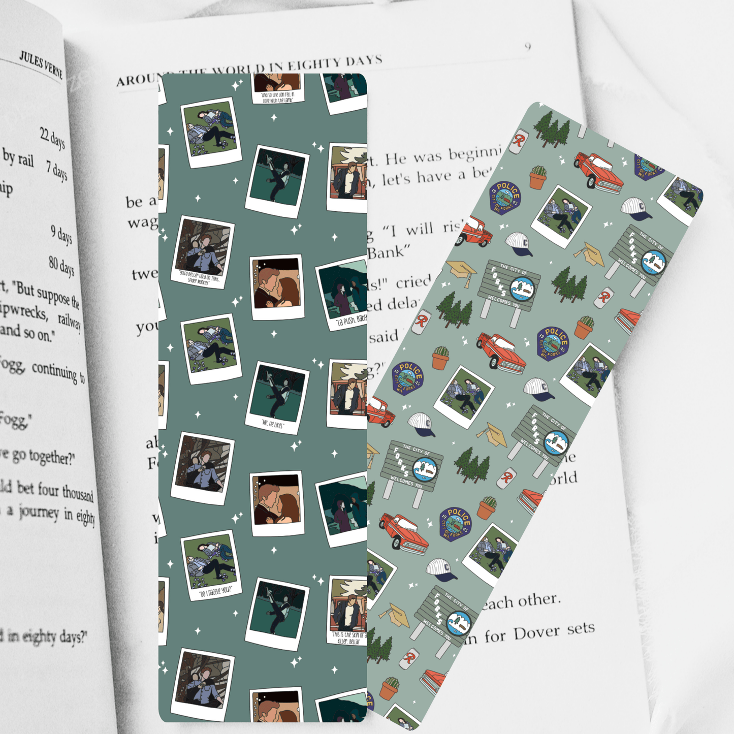 Twilight Inspired Symbols Dual - Sided Cardstock Bookmark - Awfullynerdy.co