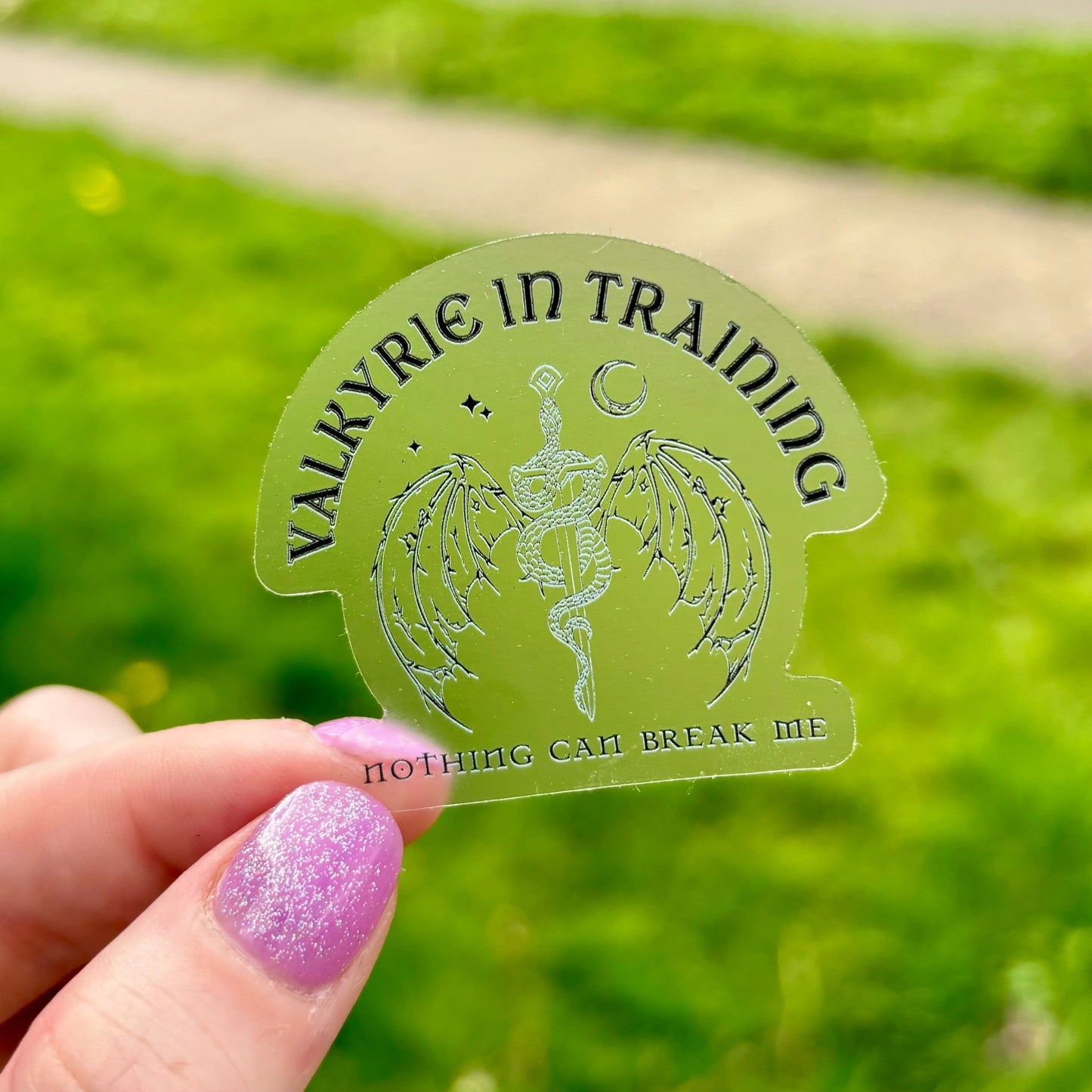 Valkyrie in Training Clear Sticker - Awfullynerdy.co