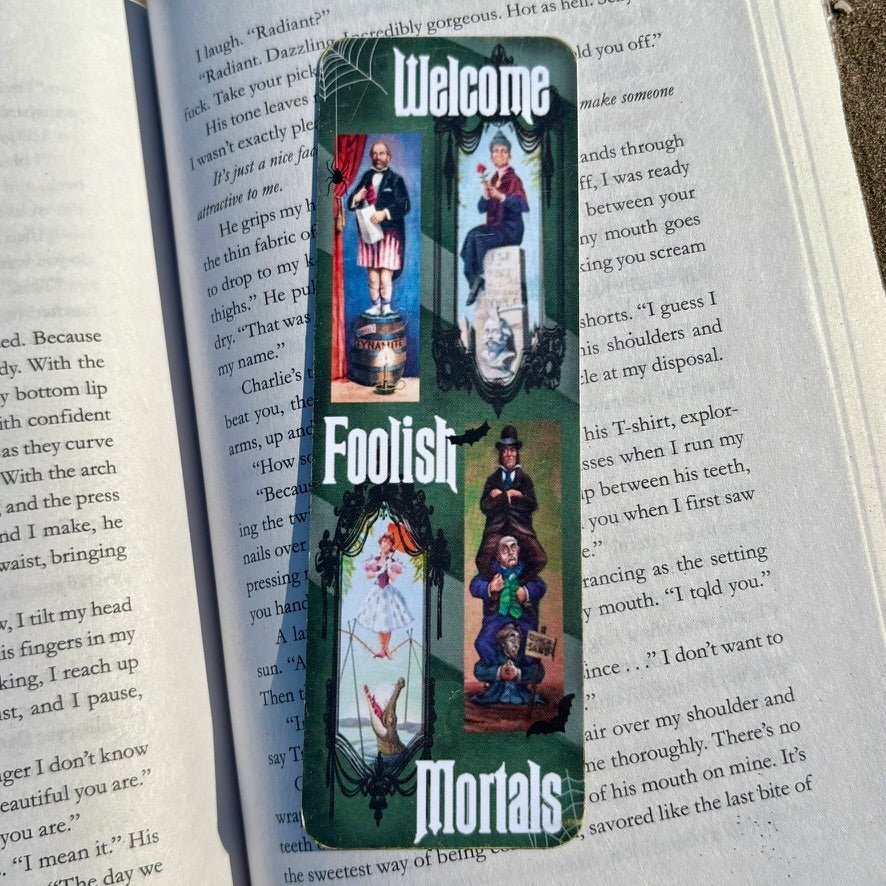 Welcome Foolish Mortals Dual - Sided Matte Cardstock Bookmark - Awfullynerdy.co