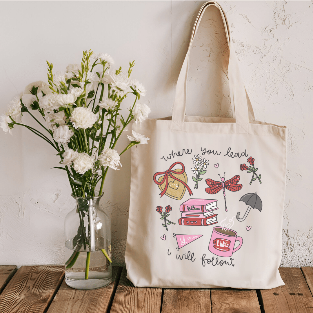 Where You Lead I Will Follow Sublimated Canvas Tote Bag - Awfullynerdy.co