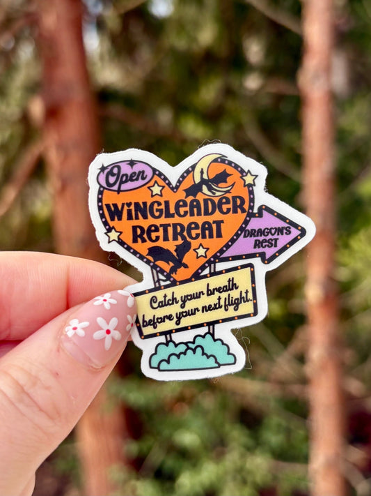 Wingleaders Retreat Clear Sticker - Awfullynerdy.co