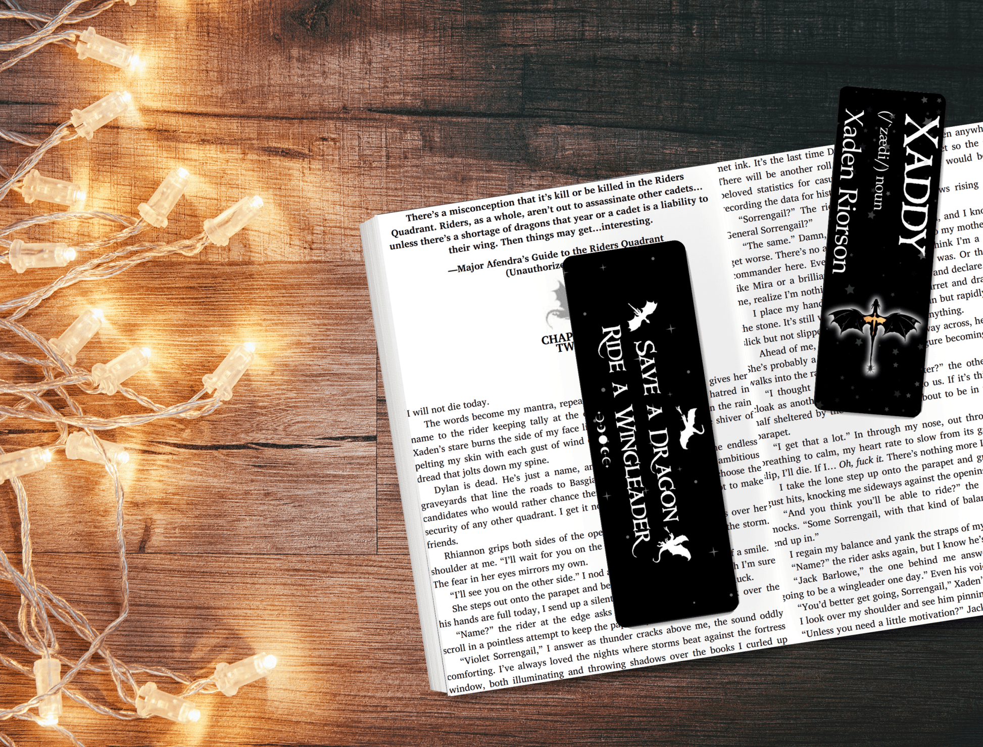 Xaddy Xaden inspired Dual - Sided Cardstock Bookmark - Awfullynerdy.co