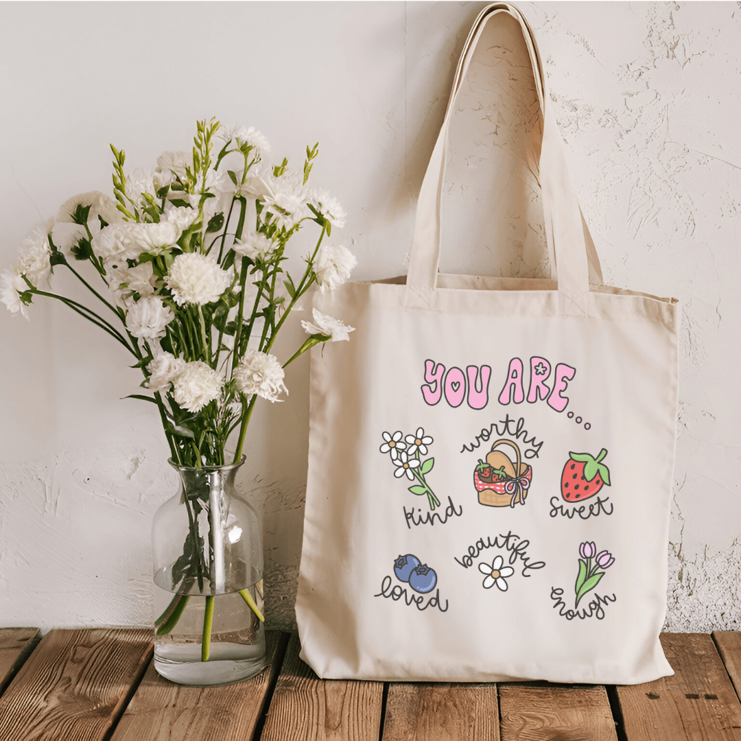 You Are Kind Sublimated Canvas Tote Bag (Copy) - Awfullynerdy.co