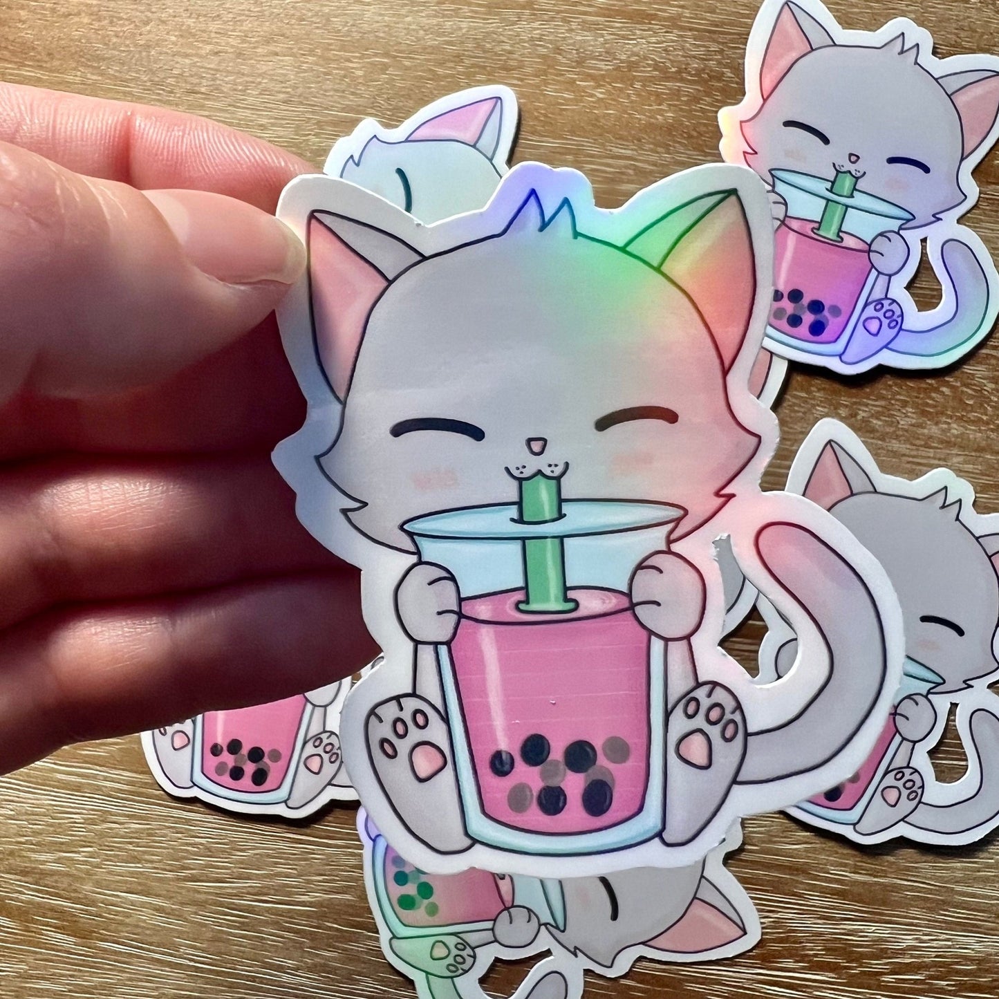 Boba Cat Sticker - Awfullynerdy.co