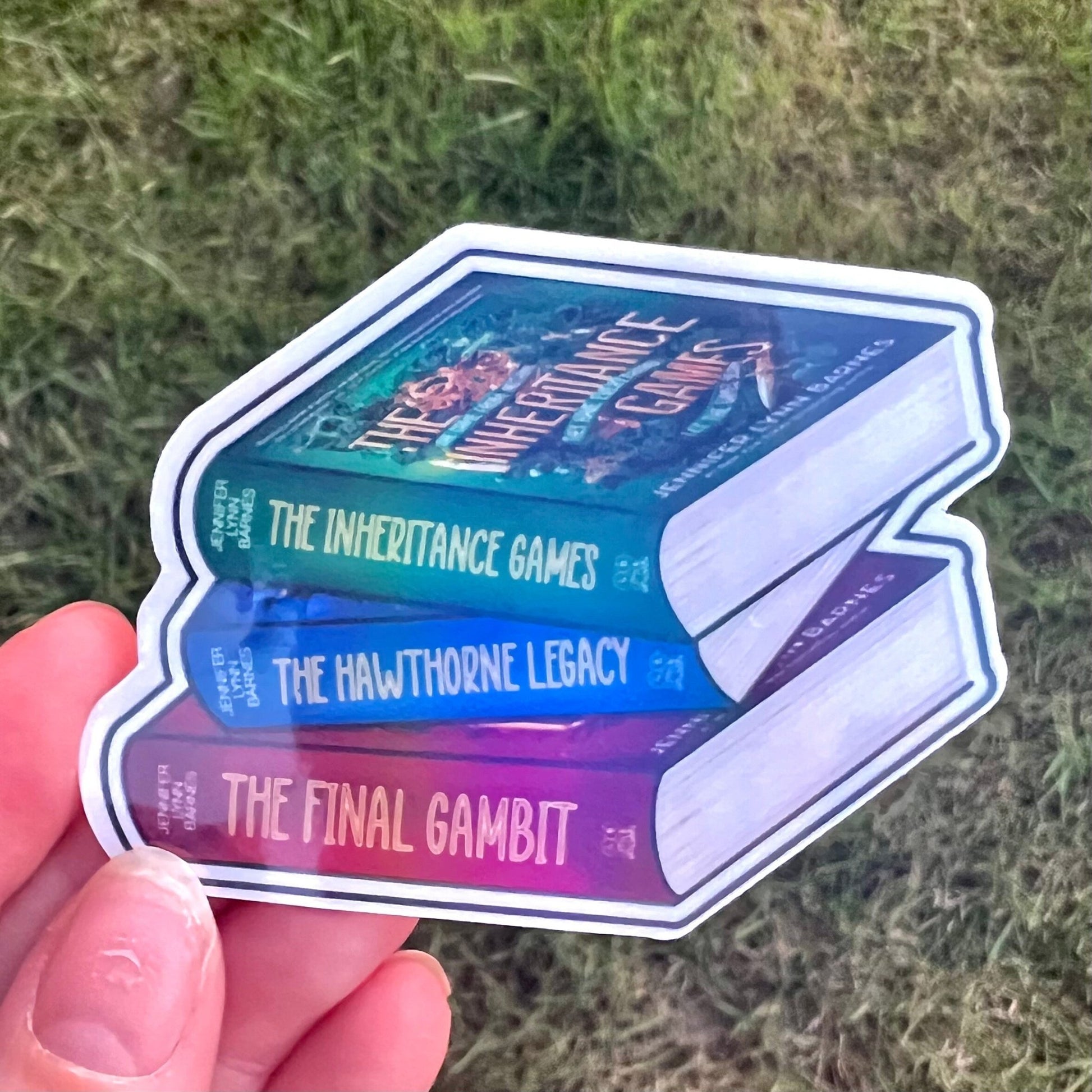Custom Book Stack Sticker - Awfullynerdy.co