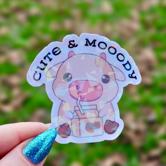 Cute and Mooody Sticker - Awfullynerdy.co