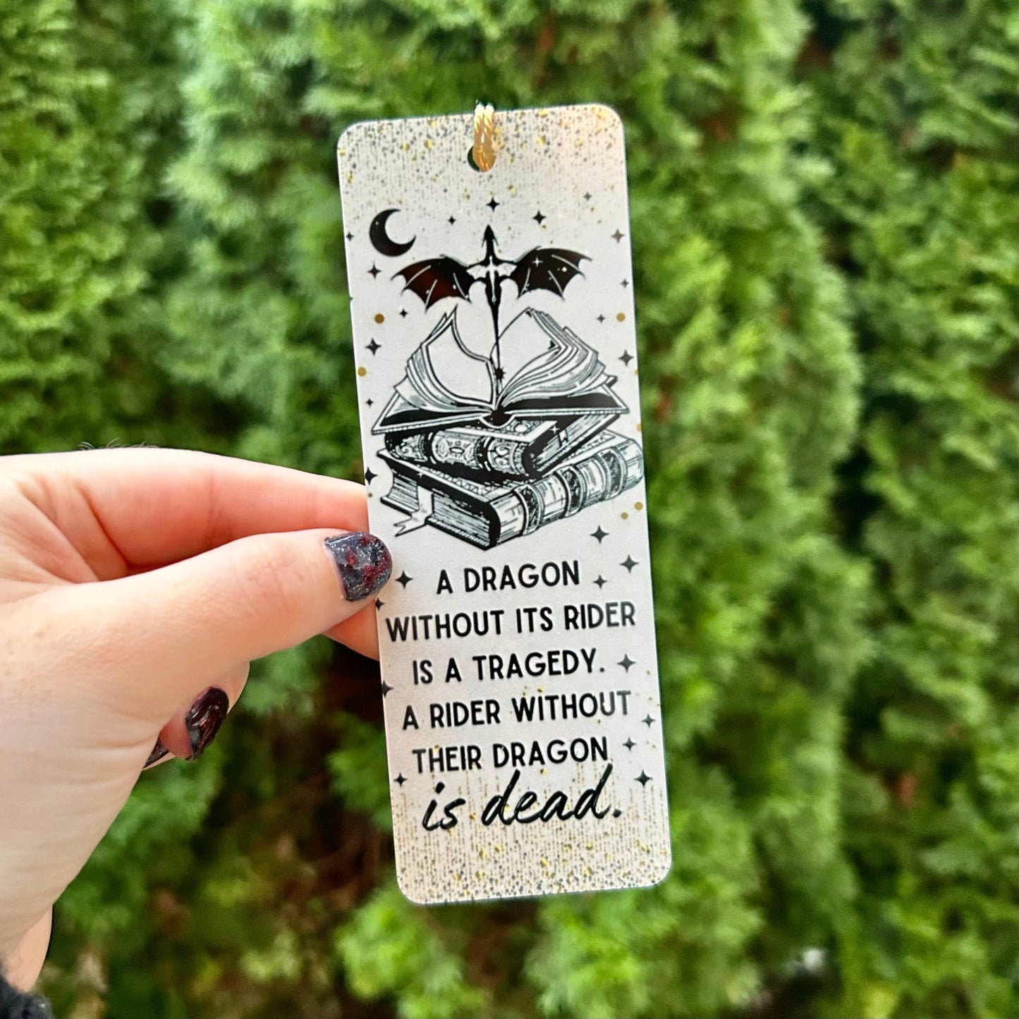 Fourth Wing Dragon Rider Metal Bookmark - Awfullynerdy.co