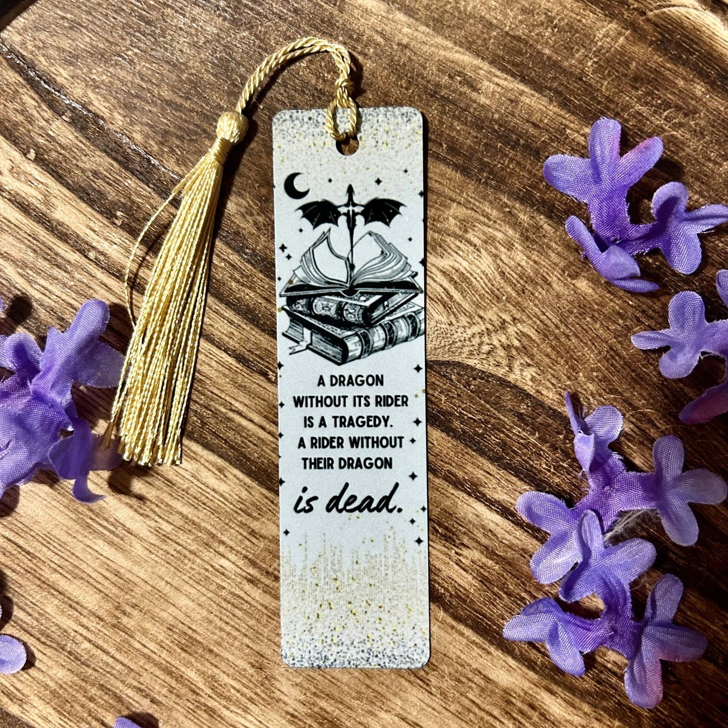 Fourth Wing Dragon Rider Metal Bookmark - Awfullynerdy.co