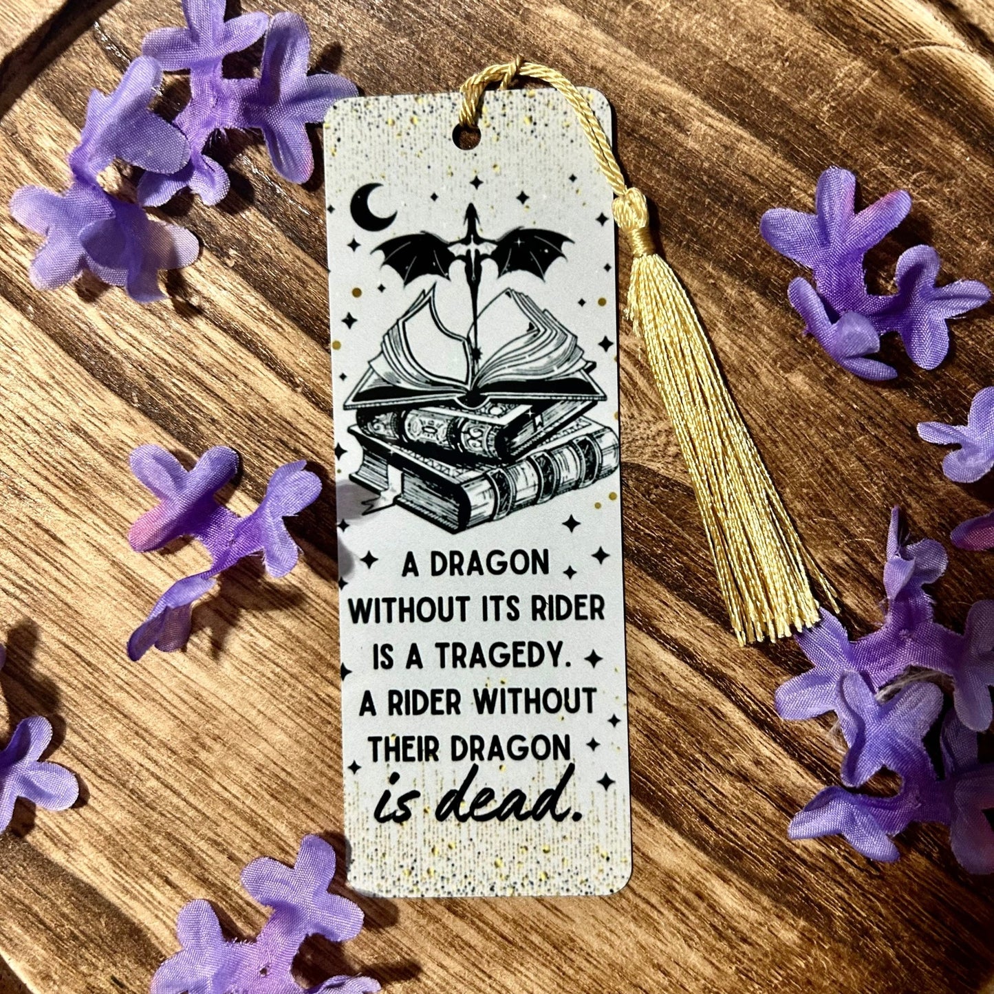 Fourth Wing Dragon Rider Metal Bookmark - Awfullynerdy.co