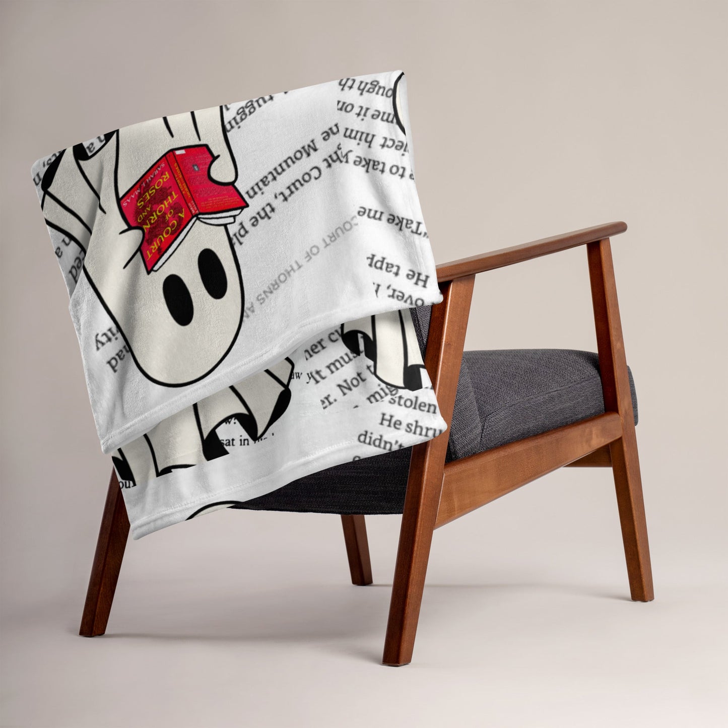Ghosts Reading ACOTAR Series Throw Blanket - Awfullynerdy.co