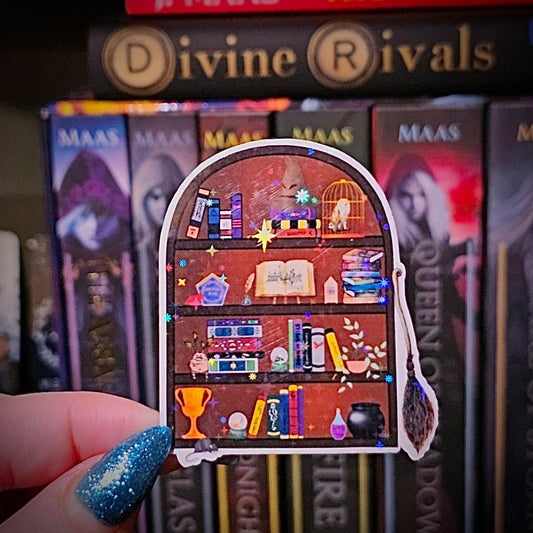 Magic School Bookshelf Sticker - Awfullynerdy.co