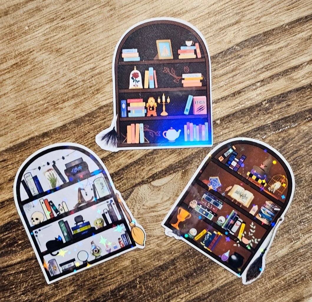 Princess Bookshelf Sticker - Awfullynerdy.co