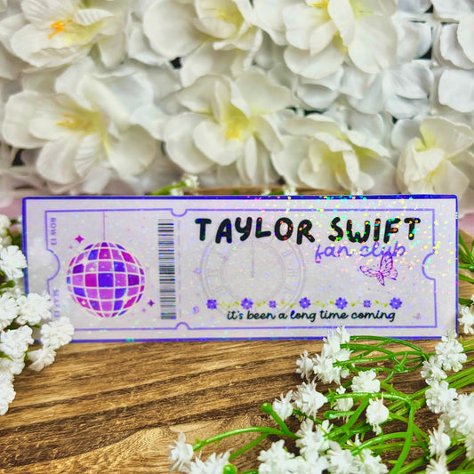 T Swift Fan Club Cardstock Bookmark - Awfullynerdy.co