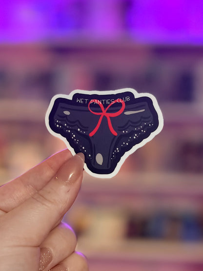 Wet Panties Club Smut Matte Vinyl Sticker – Durable Waterproof Bookish Decal