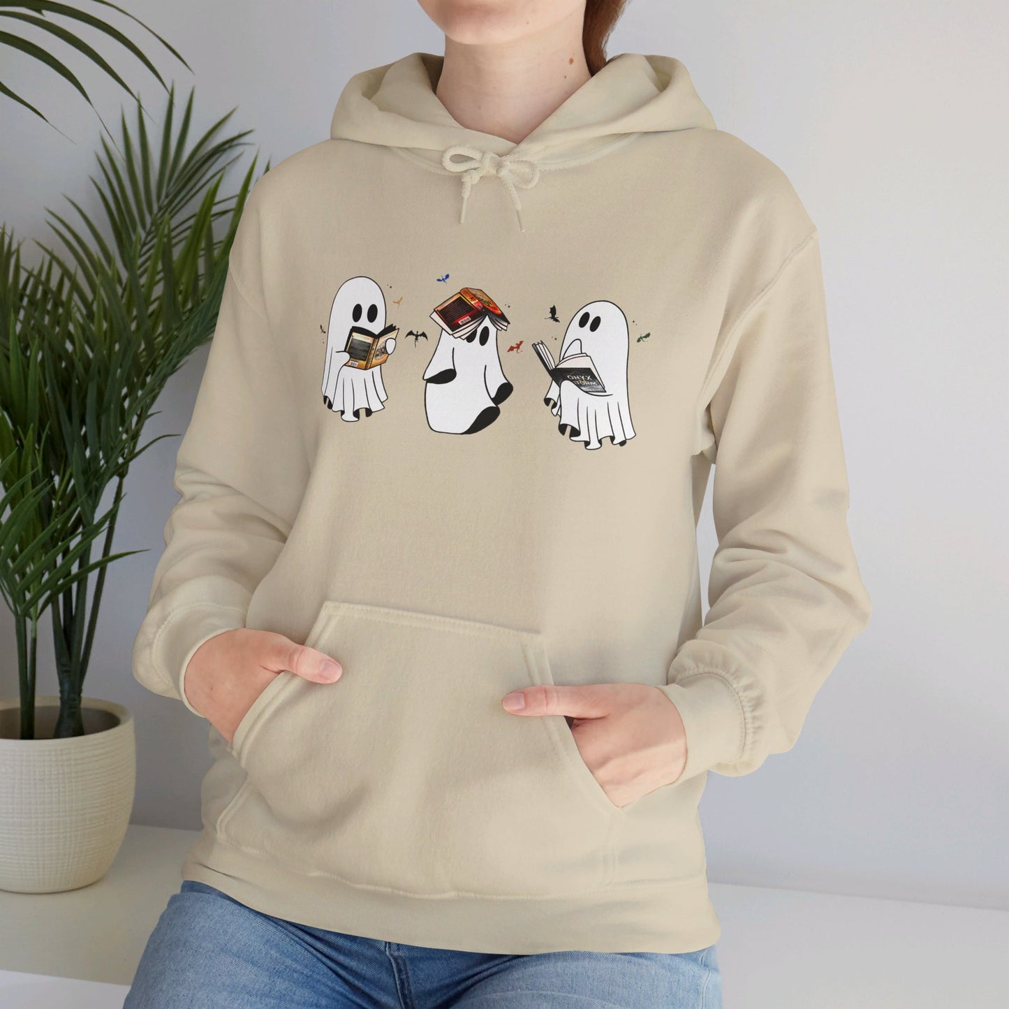 Fourth Wing Reading Ghosts Heavy Blend™ Hooded Sweatshirt - Awfullynerdy.co