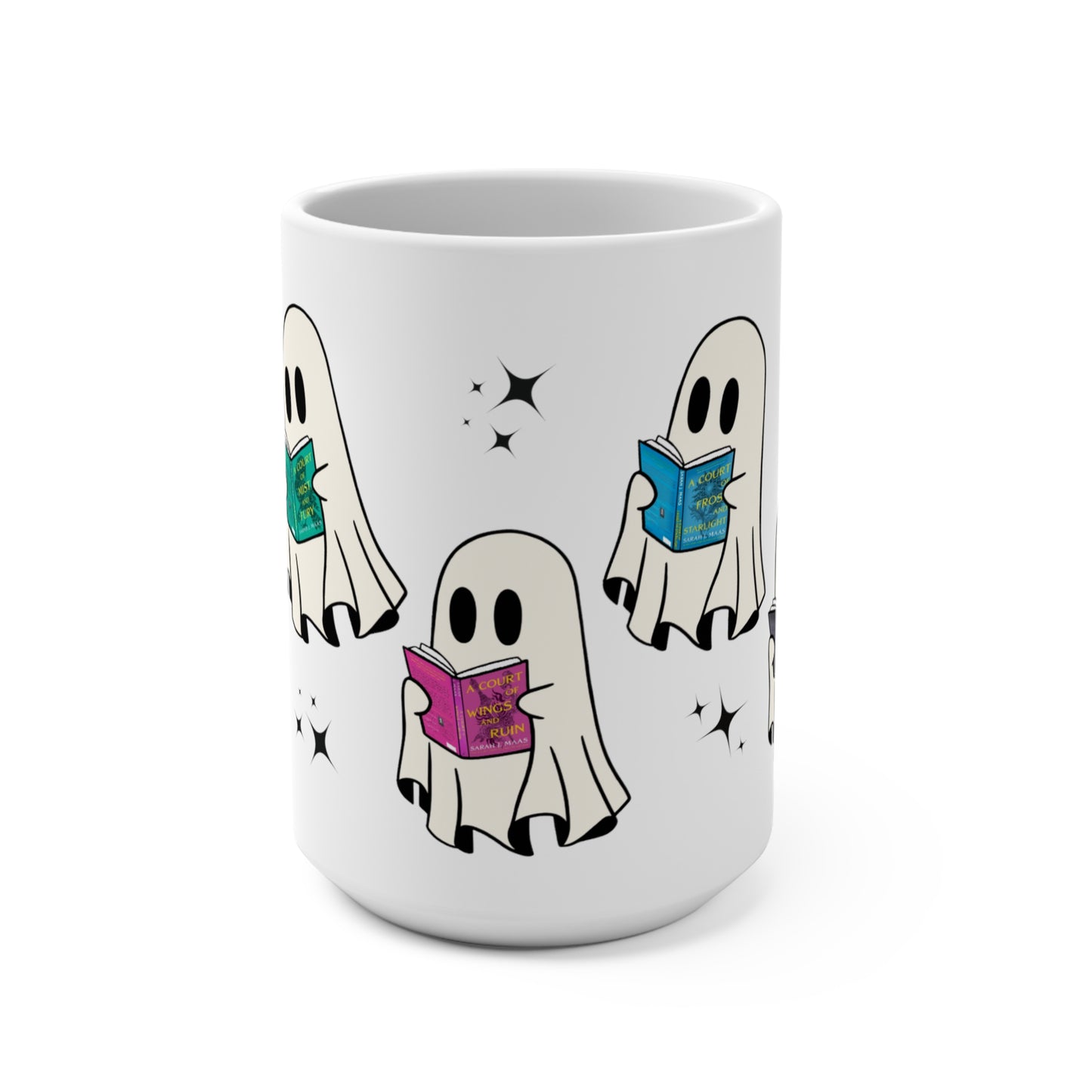 Ghosts Reading ACOTAR Series Mug 15oz