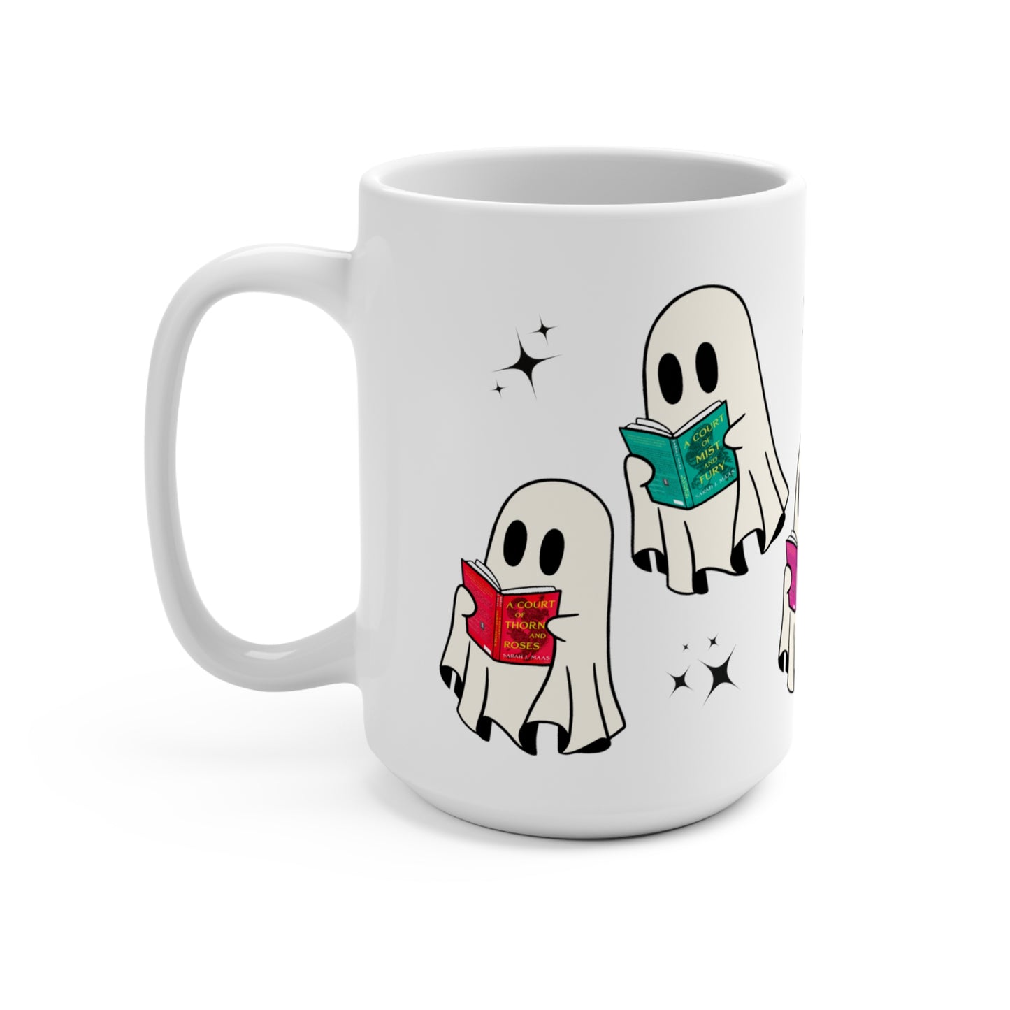 Ghosts Reading ACOTAR Series Mug 15oz