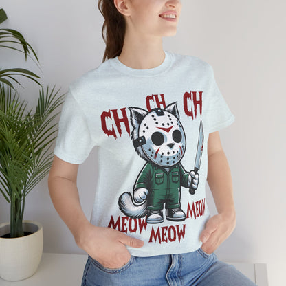 Spooky Horror Thriller Cat Unisex Jersey Short Sleeve Tee - Awfullynerdy.co