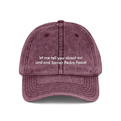Embroidered Vintage Cap - Pedro Pascal Hat, Retro Dad Hat, Embroidery Baseball Cap, Vintage Style Headwear, Classic Actor Inspired