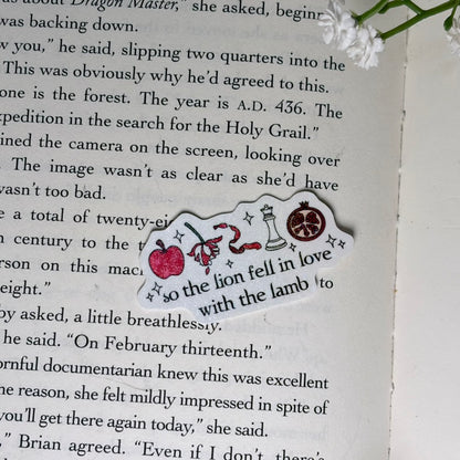 SYMBOLS So the Lion Fell in Love with the Lamb Sticker